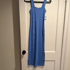 Light Blue Old Navy Body Con Ribbed Dress